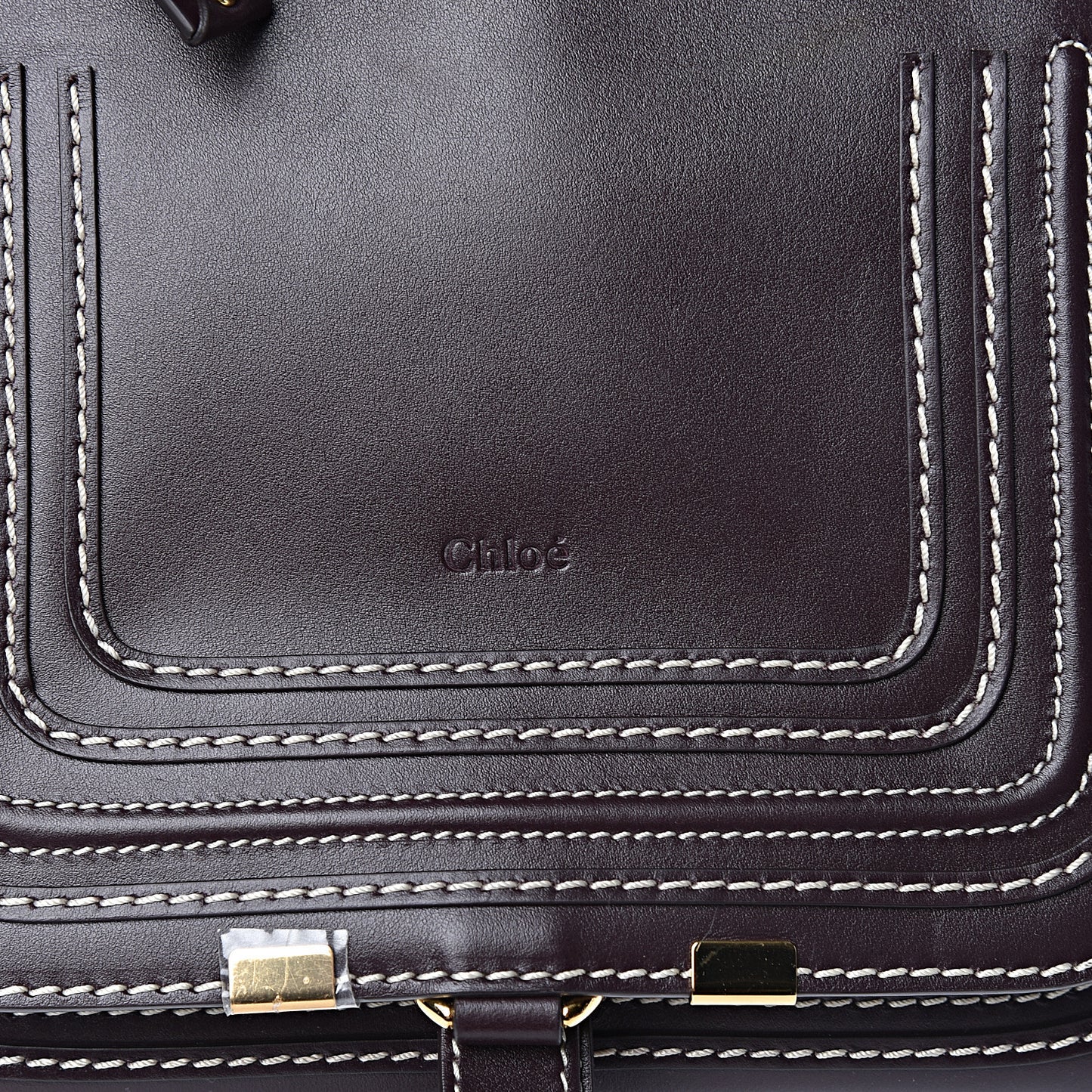Calfskin Medium Marcie Saddle Shoulder Bag Black Raisin