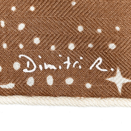Hermes Silk Cashmere Clair De Lune Shawl 140 Camel White 4 of 6