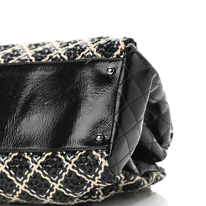 Chanel Patent Hand Embroidered Large Just Mademoiselle Black 10 of 11