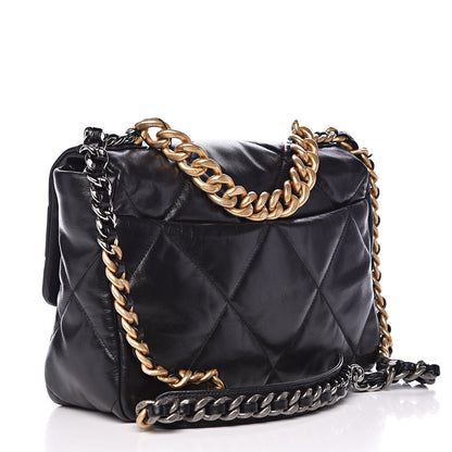 Chanel Lambskin Quilted Large 19 Flap Black 3 of 11