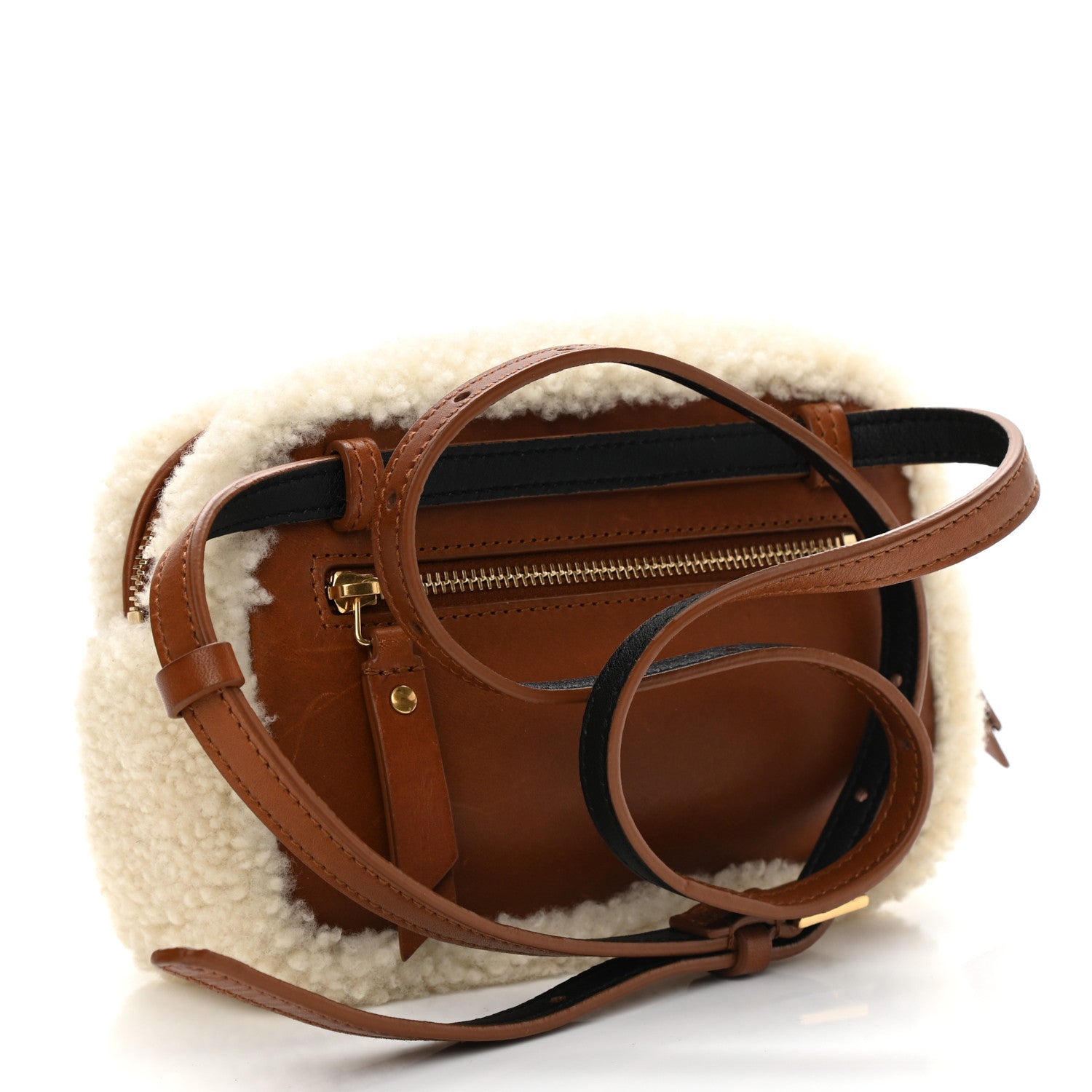 Saint Laurent Shearling Monogram Lou Belt Bag Beige 3 of 11