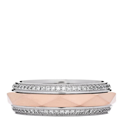 Graff 18K Rose White Gold Diamond Laurence Graff Signature Spinner Band Ring 50 5.25 1 of 4