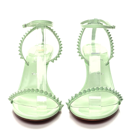 Christian Louboutin Patent Calfskin So Me Spike 85 Wedge Sandals 39 Studio Green 2 of 7