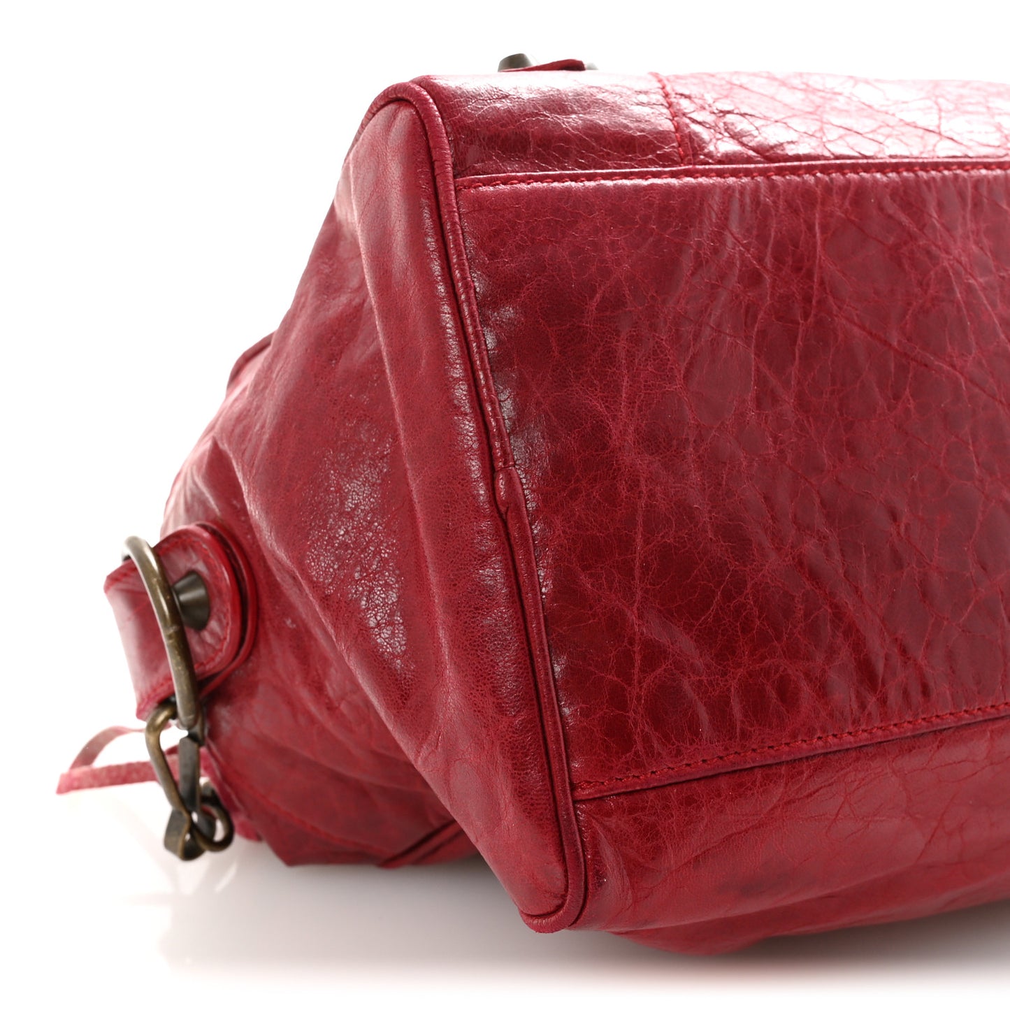 Agneau Classic Hardware Box Bag Cassis