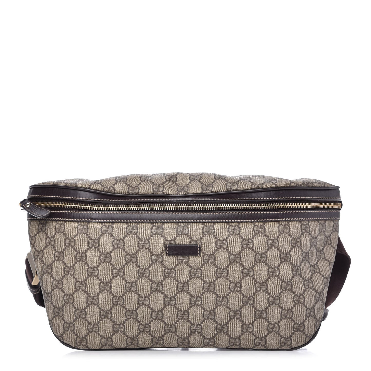 GG Supreme Monogram Belt Bag Dark Brown