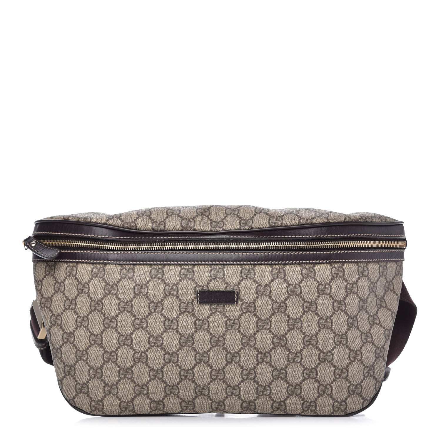 Gucci GG Supreme Monogram Belt Bag Dark Brown 1 of 10