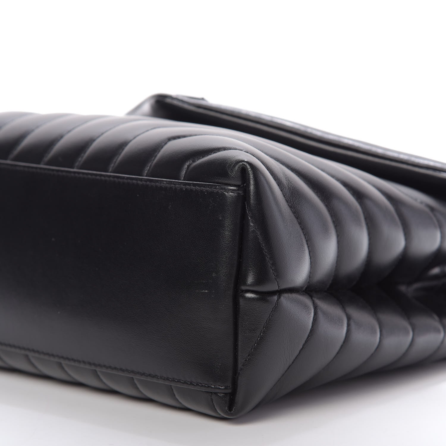 Saint Laurent Calfskin Y Quilted Monogram Medium Loulou Chain Satchel Black 7 of 13