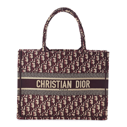 Christian Dior Oblique Medium Book Tote Burgundy Multicolor 1 of 9