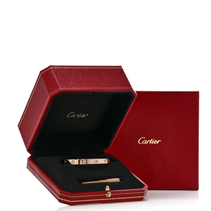 Cartier 18K Pink Gold 10 Diamond LOVE Bracelet 17 10 of 10
