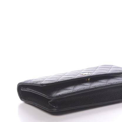 Chanel Caviar Quilted Wallet On Chain WOC Black 9 of 12