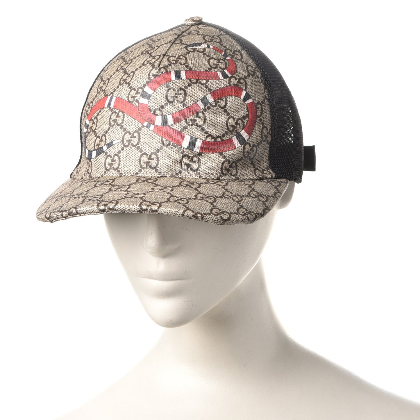 GG Supreme Monogram Kingsnake Baseball Hat M Beige Multicolor