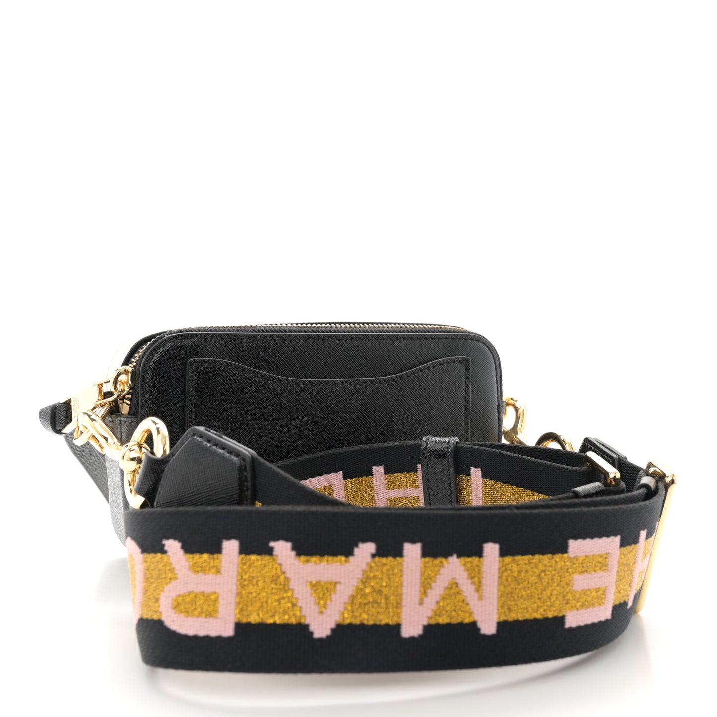 Saffiano Small Snapshot Camera New Black Mulitcolor
