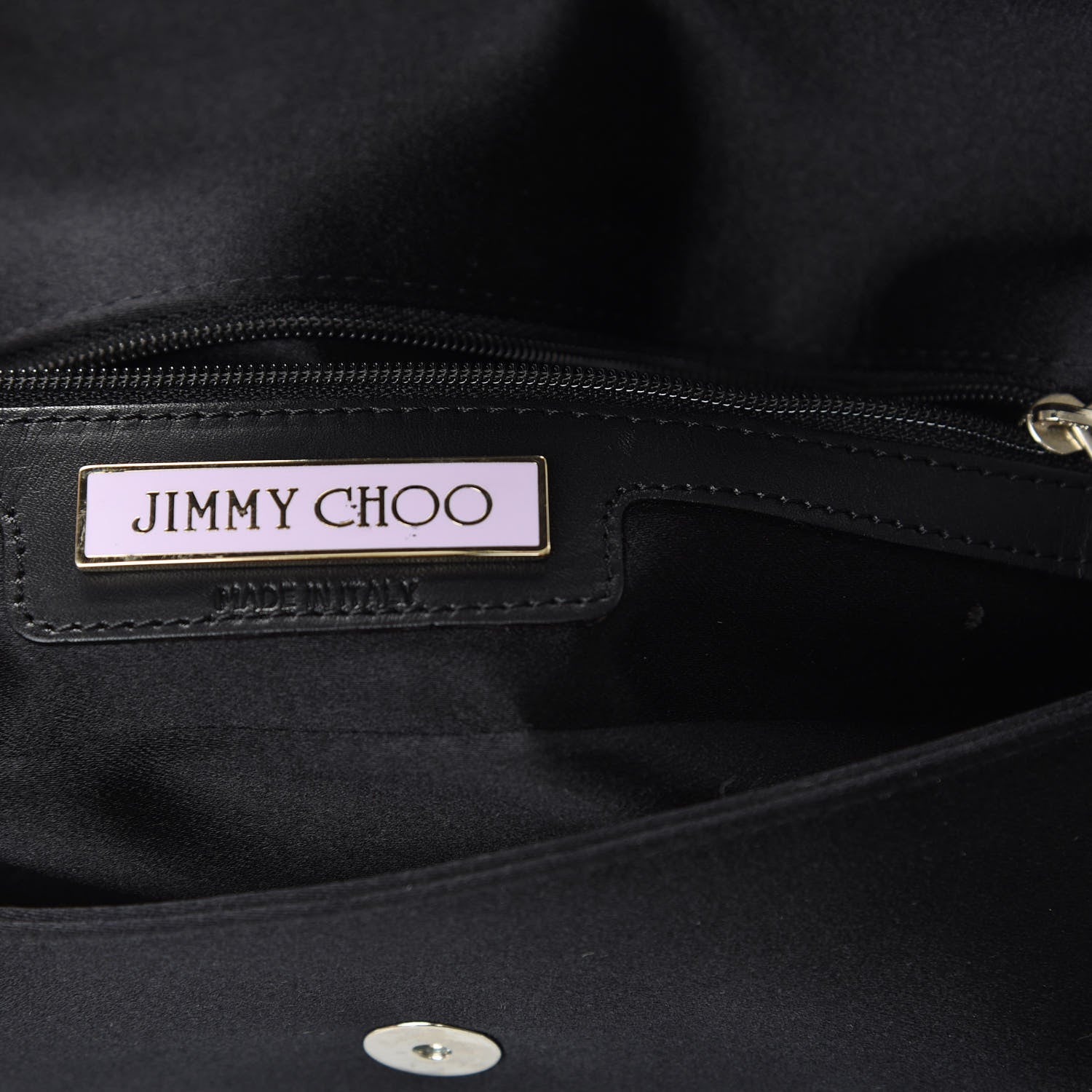 Jimmy Choo Satin Swarovski Crystal Tulita Evening Bag Black 8 of 10