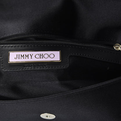 Jimmy Choo Satin Swarovski Crystal Tulita Evening Bag Black 8 of 10
