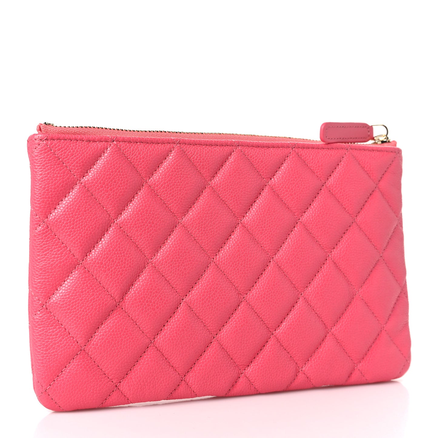 Caviar Quilted Cosmetic Case Pink