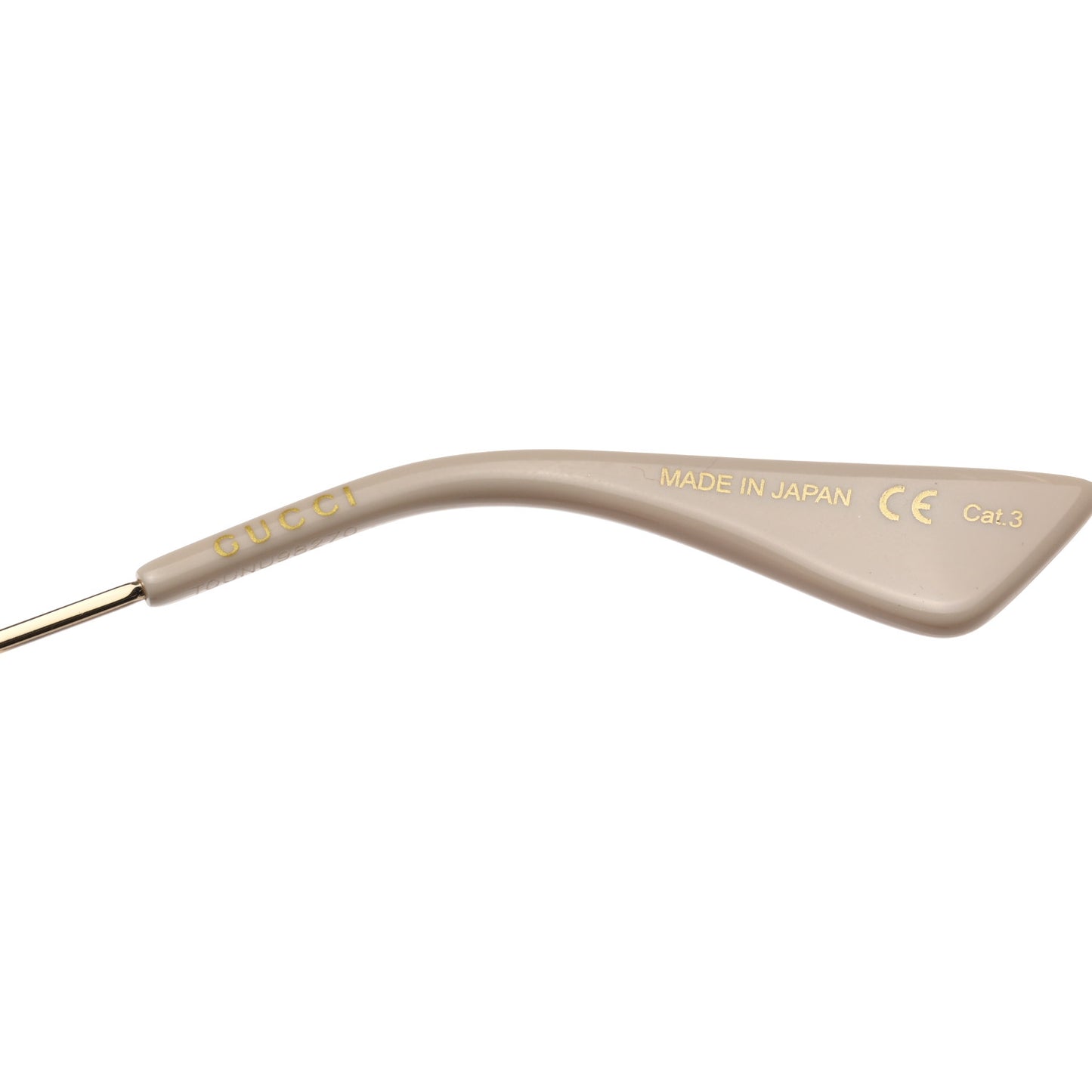 Metal Rectangular Guccify Frame Sunglasses GG0414S Gold
