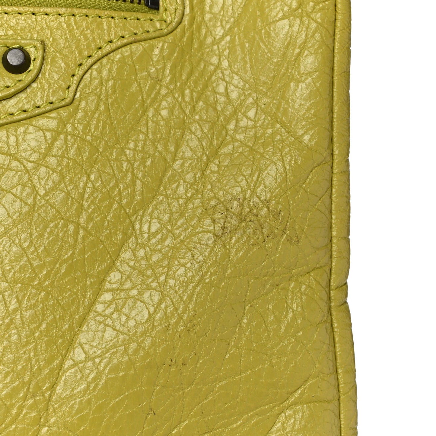 Agneau Classic Hardware Flat Crossbody Jaune Poussin