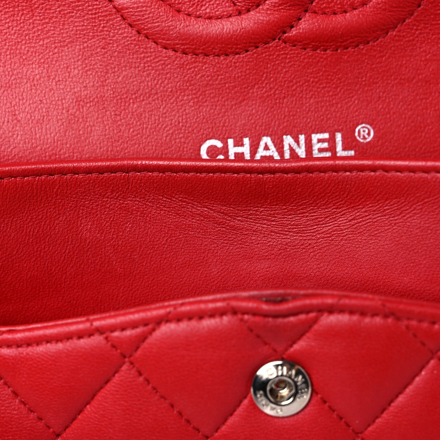 Chanel Lambskin Quilted Medium Double Flap Red 12 of 20