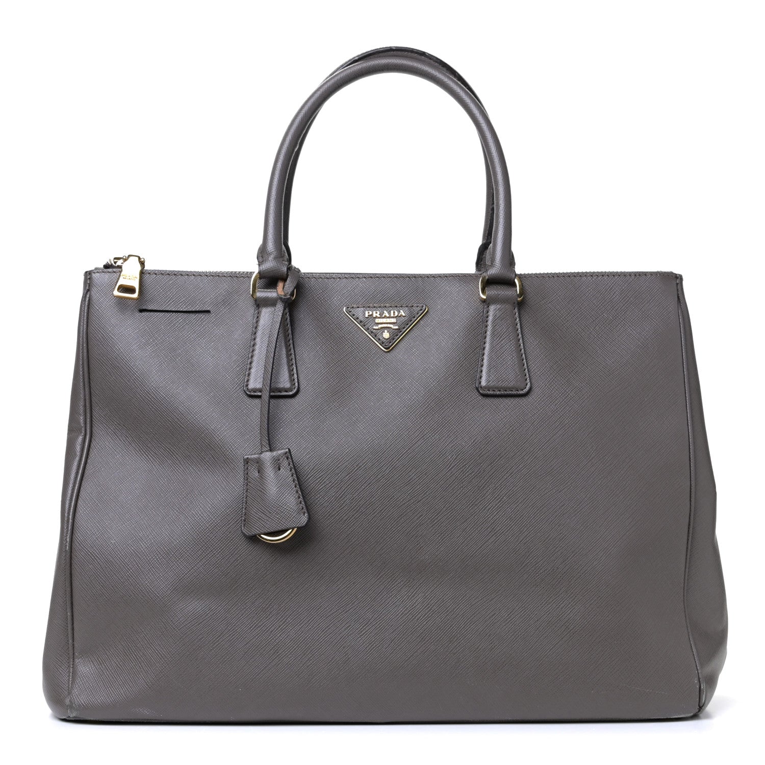 Prada Saffiano Lux Large Galleria Double Zip Tote Grafite 2 of 20