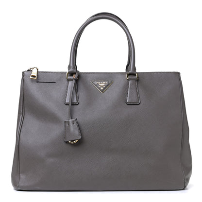 Prada Saffiano Lux Large Galleria Double Zip Tote Grafite 2 of 20
