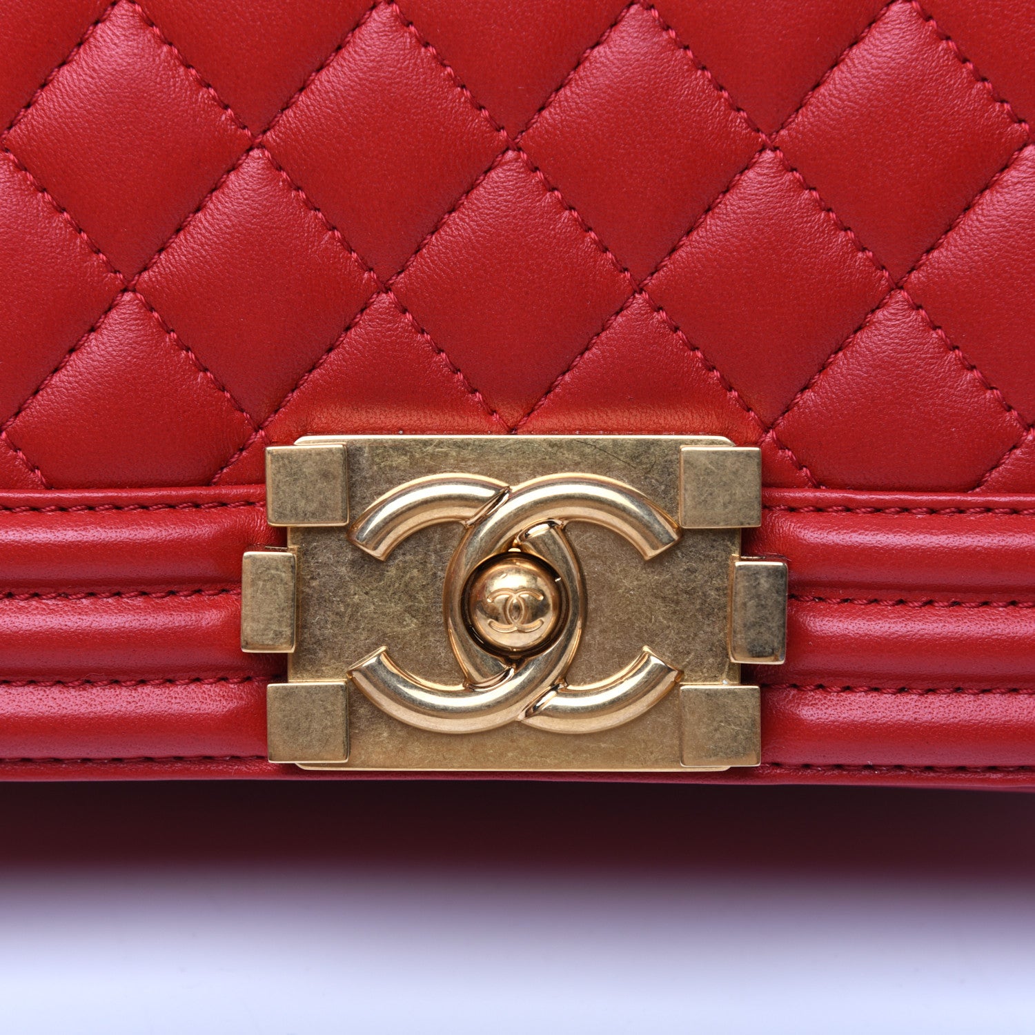 Chanel Lambskin Quilted Medium Boy Flap Red 10 of 17