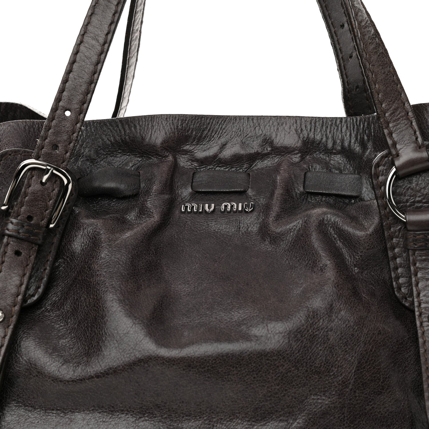 Miu Miu Vitello Vintage Tote Begonia 9 of 13