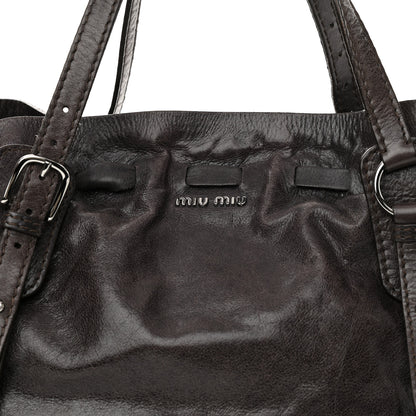 Miu Miu Vitello Vintage Tote Begonia 9 of 13