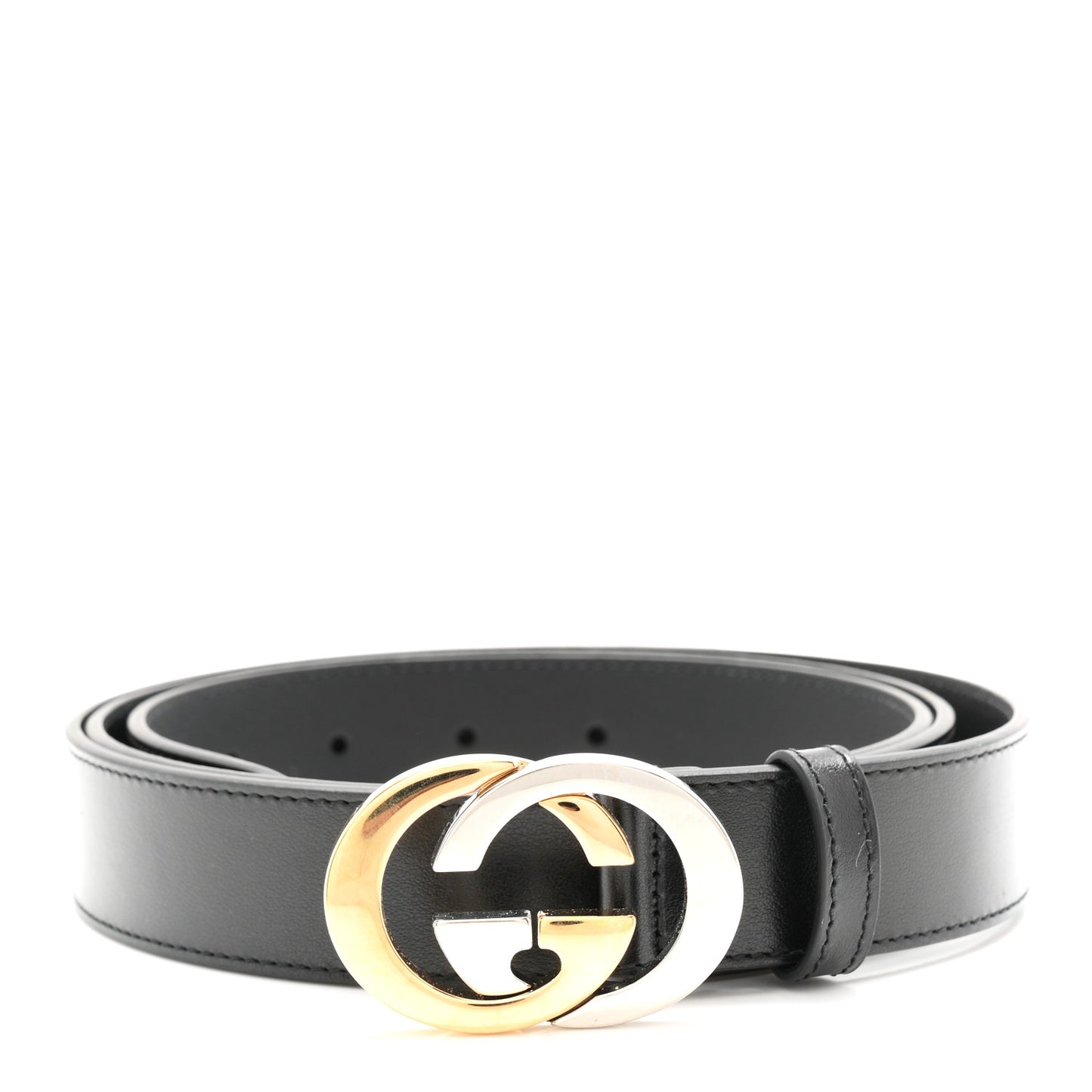 Plutone Calfskin Interlocking G 30mm Belt 120 48 Belt Black