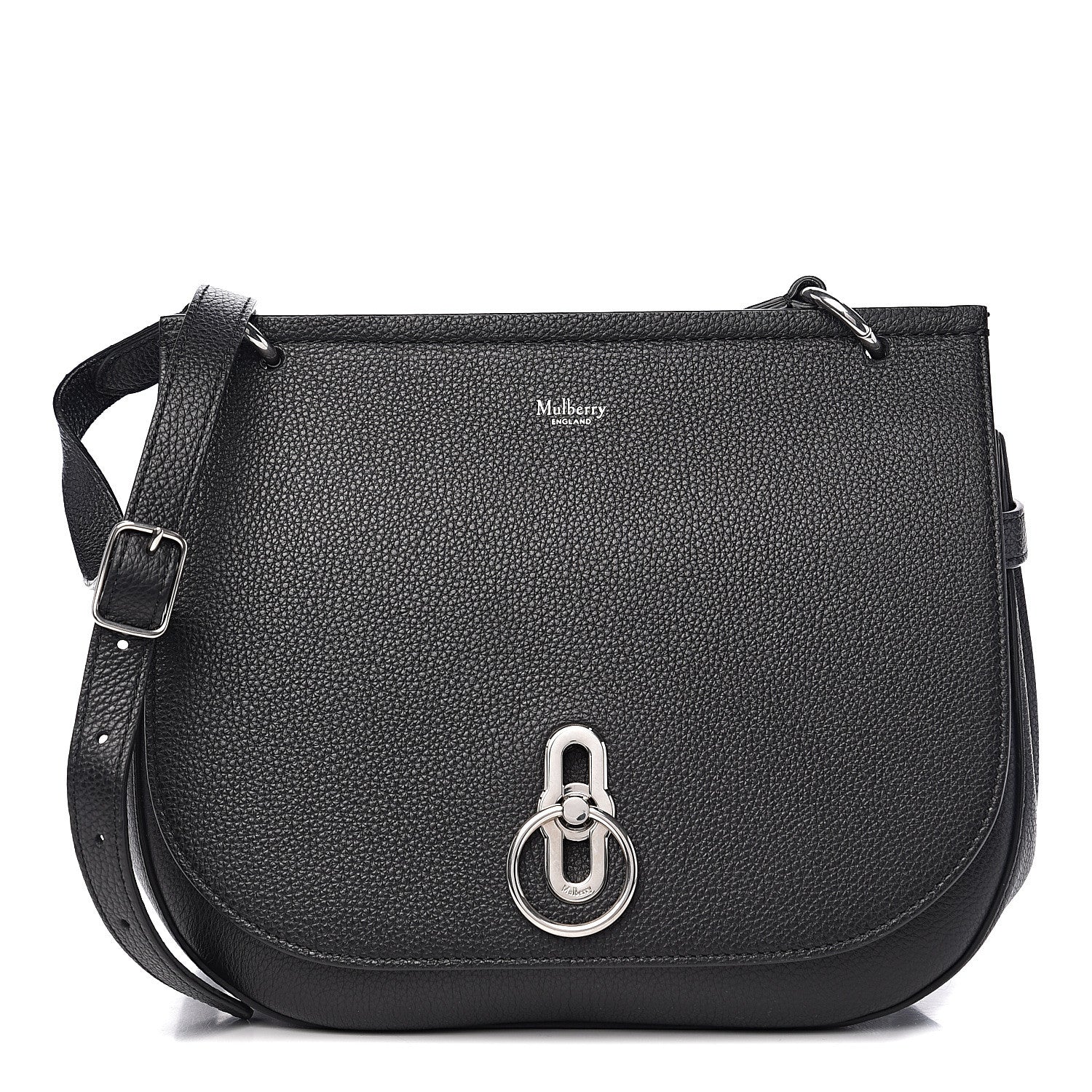 Mulberry Small Classic Grain Amberley Satchel Black 1 of 8