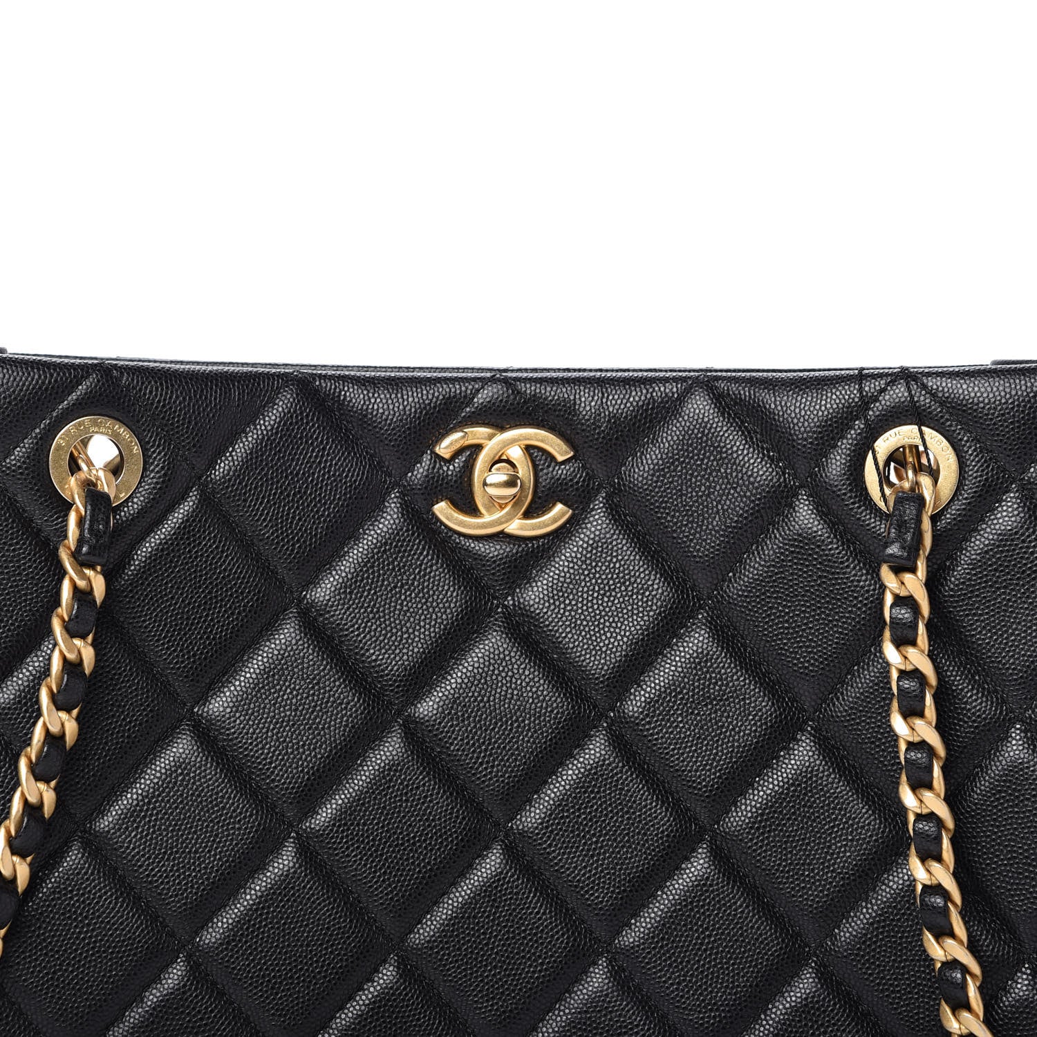 Chanel Caviar Quilted Sweet Classic Shopping Tote Black 10 of 10