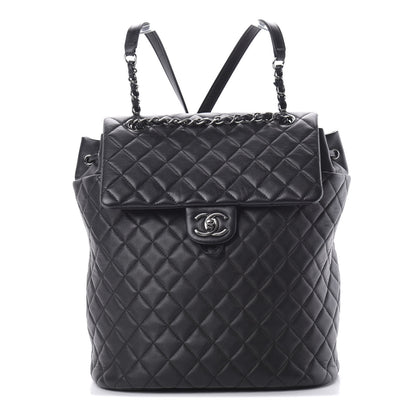 Chanel Calfskin Quilted Large Urban Spirit Backpack Black 1 of 10