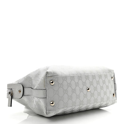 Gucci Monogram Small Boston Silver 3 of 10