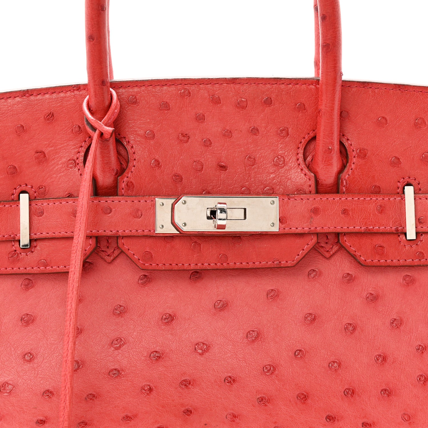 Hermes Ostrich Birkin 30 Rouge Vif 8 of 15