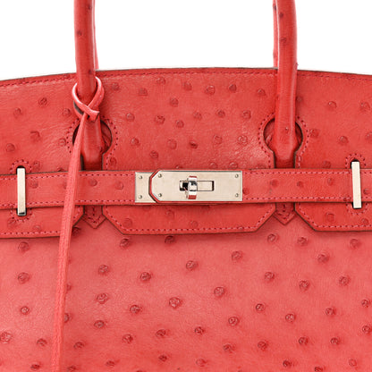 Hermes Ostrich Birkin 30 Rouge Vif 8 of 15