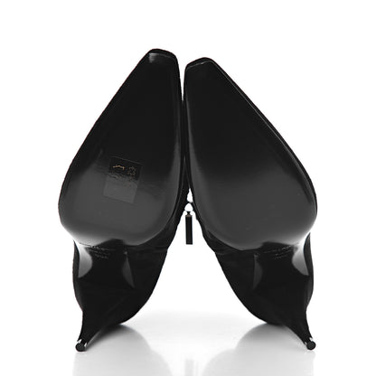 Saint Laurent Suede Kiki Ankle 85 Zip Boot 39.5 Black 5 of 9