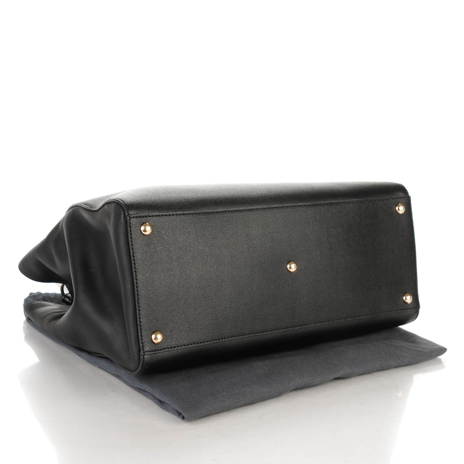 Fendi Vitello Elite Medium 2Jours Tote Black 4 of 7