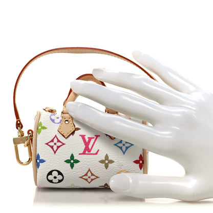 Louis Vuitton LV X TM Monogram Micro Speedy Bag Charm White 2 of 10