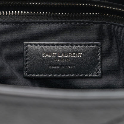 Saint Laurent Crinkled Calfskin Matelasse Monogram Medium Niki Chain Satchel Black 6 of 13