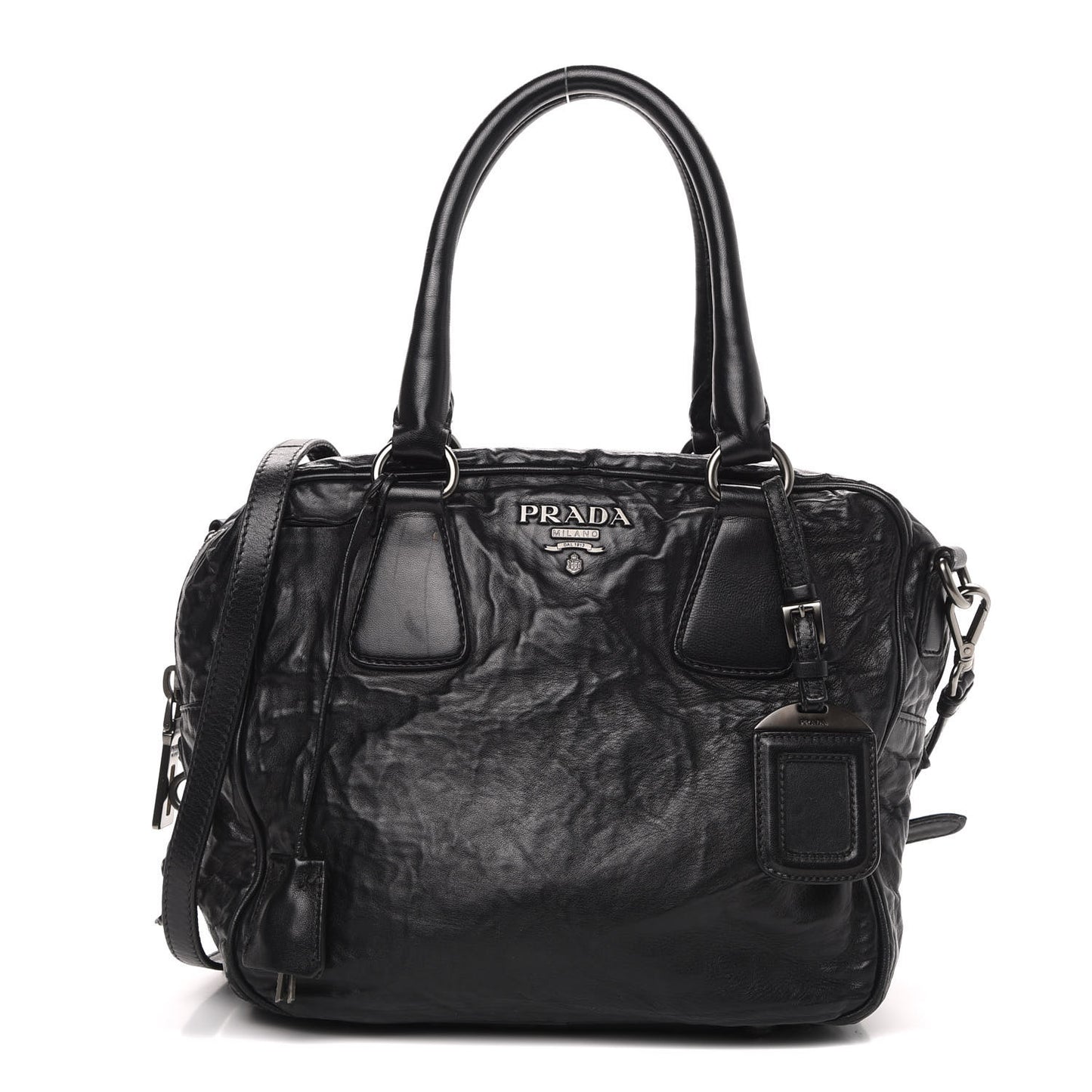 Nappa Antique Shoulder Bag Black