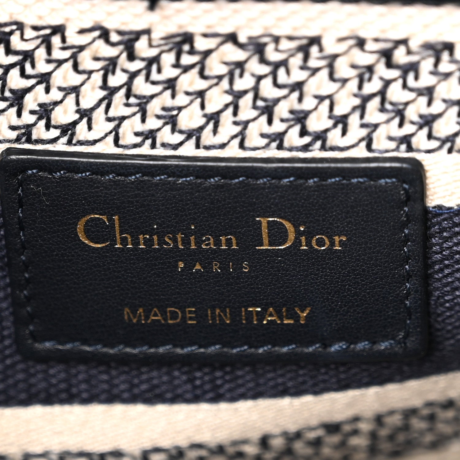 Christian Dior Canvas Medium D-Stripes Lady D-Lite Blue 6 of 10