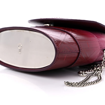 Chloe Calfskin Embossed Small Aby Lock Brown Purple 8 of 10