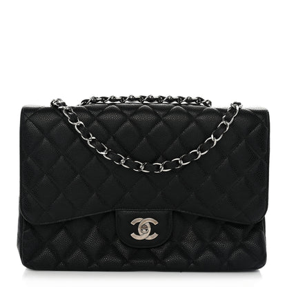 Chanel Caviar Quilted Jumbo Single Flap Black 1 of 13