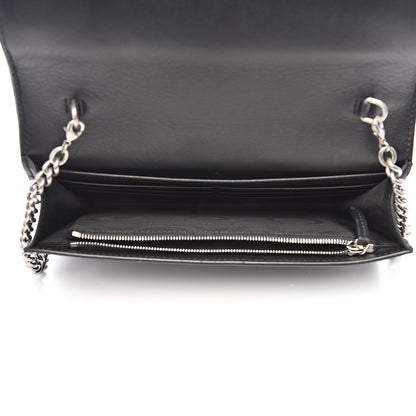 Gucci GG Supreme Monogram Arabesque Chain Wallet Black 5 of 10