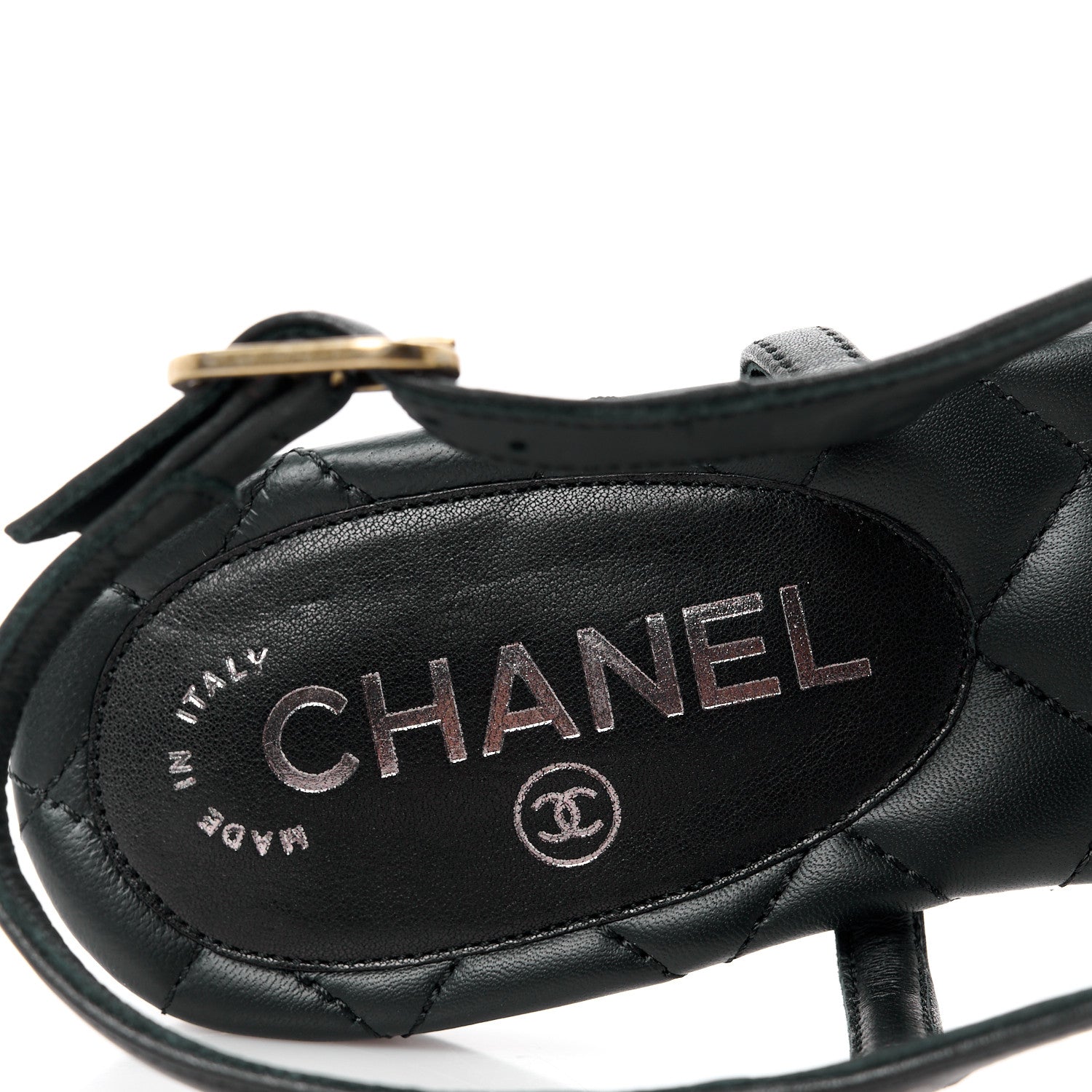 Chanel Calfskin Paris Dallas Quilted Star CC Thong Sandals 37 Black 8 of 9