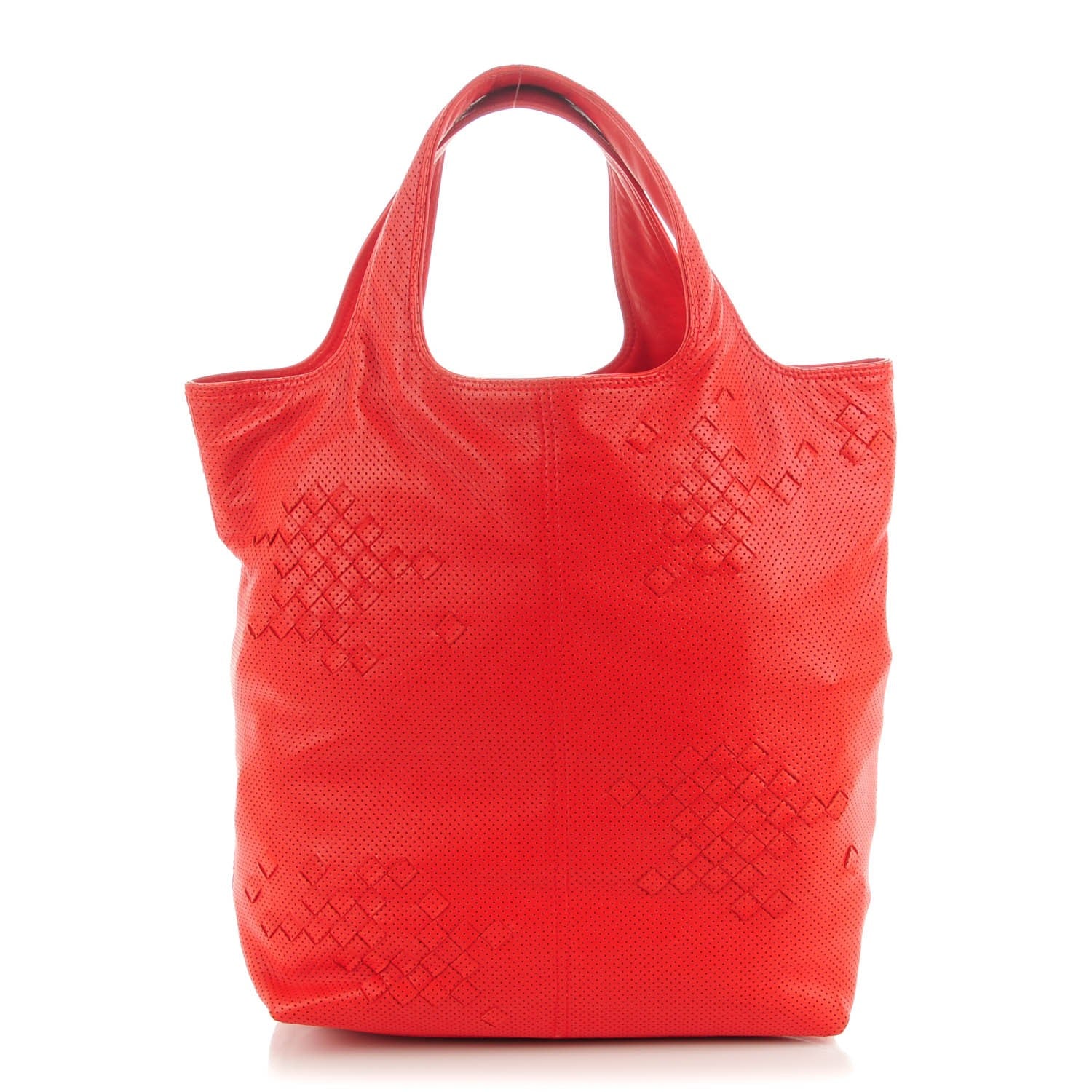 Bottega Veneta Nappa Intrecciato Perforated Regent Tote Rosso 1 of 8