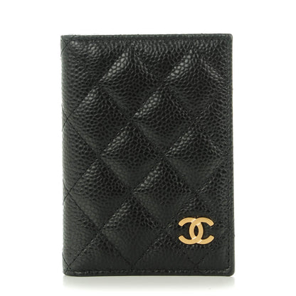 Chanel Caviar Quilted Card Holder Wallet Black 1 of 7