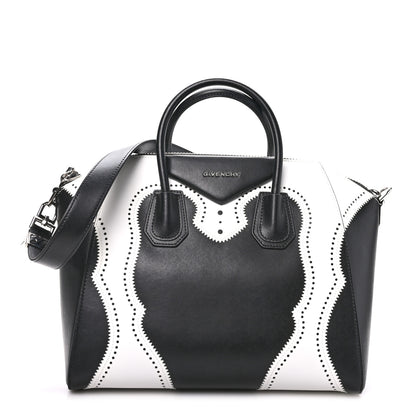 Givenchy Calfskin Brogue Medium Antigona Black White 1 of 10