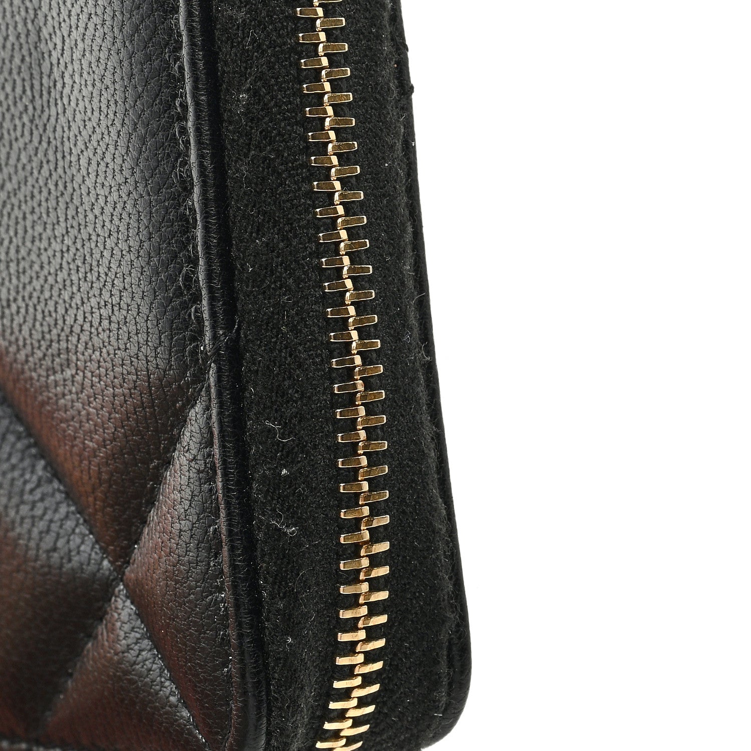 Chanel Goatskin Quilted Chanel 19 Zip Around Coin Purse Wallet Black 8 of 8