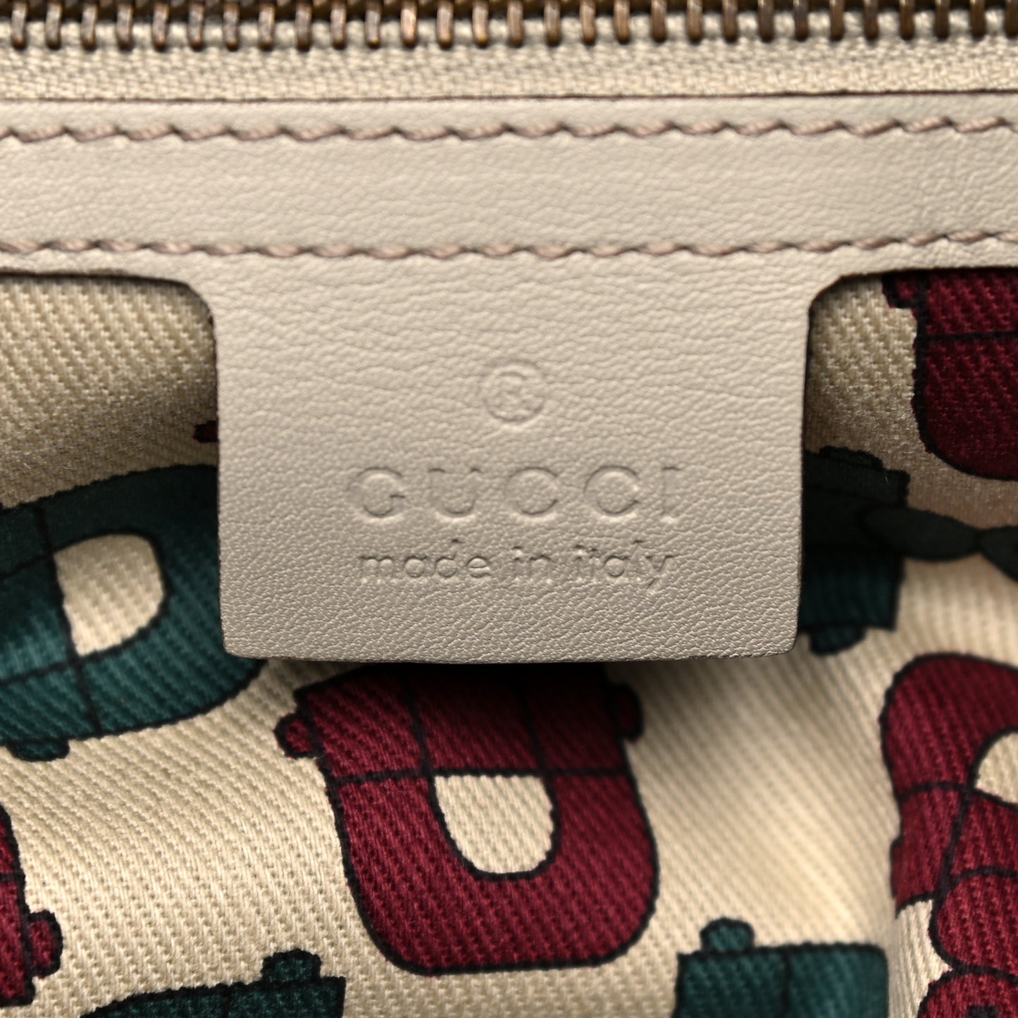 Guccissima Medium Babouska Dome Satchel Ivory
