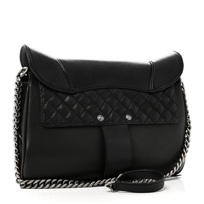 Chanel Goatskin Quilted Paris Dallas Saddle Bag Black 4 of 21